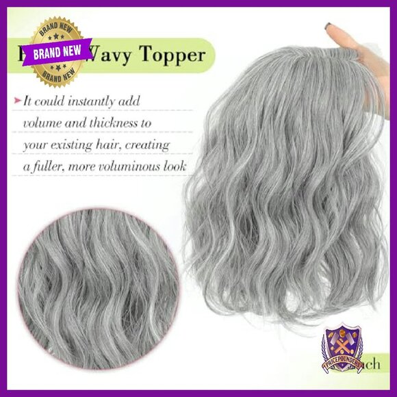 11-Inch Short Wavy Hair Topper for Thinning Hair, Lightweight & Breathable main image 5
